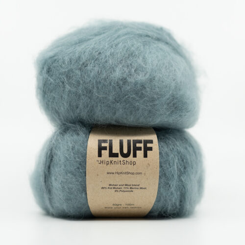 Blue-gray mohair yarn