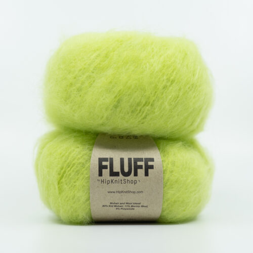 Lime mohair yarn