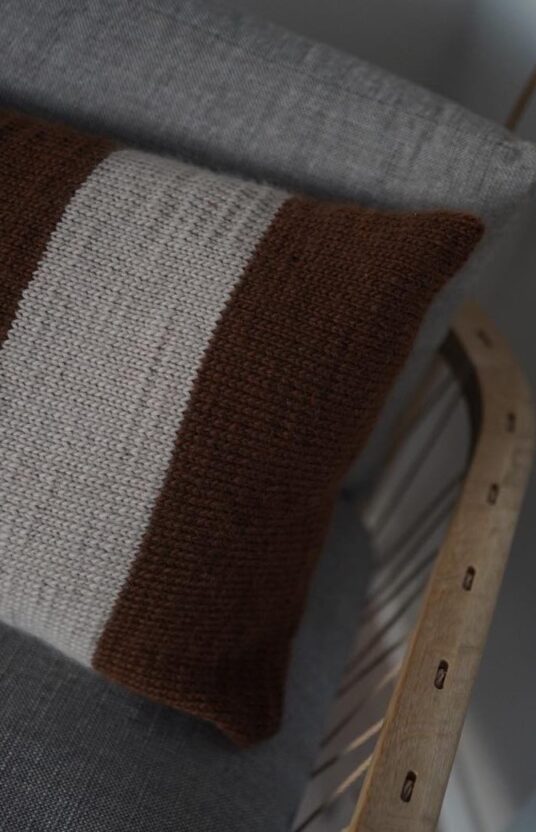 enkel pute strikkeoppskrift