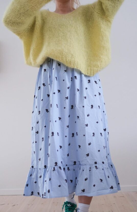 strikkeoppskrift mohair genser dame