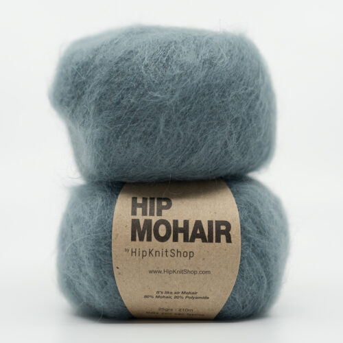 Blue-grey mohair yarn