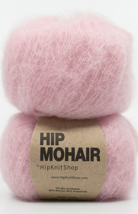 lys rosa mohair garn