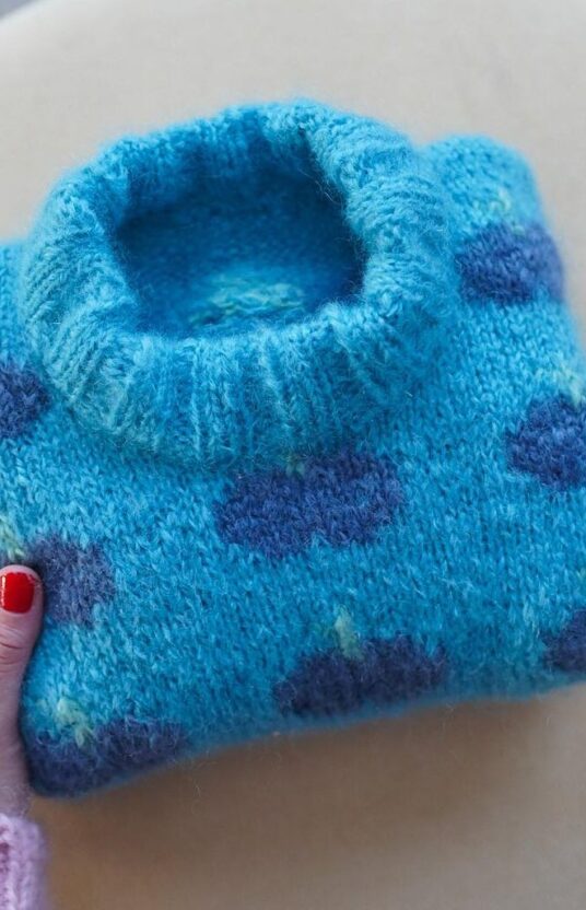 sweater with fruit children knit