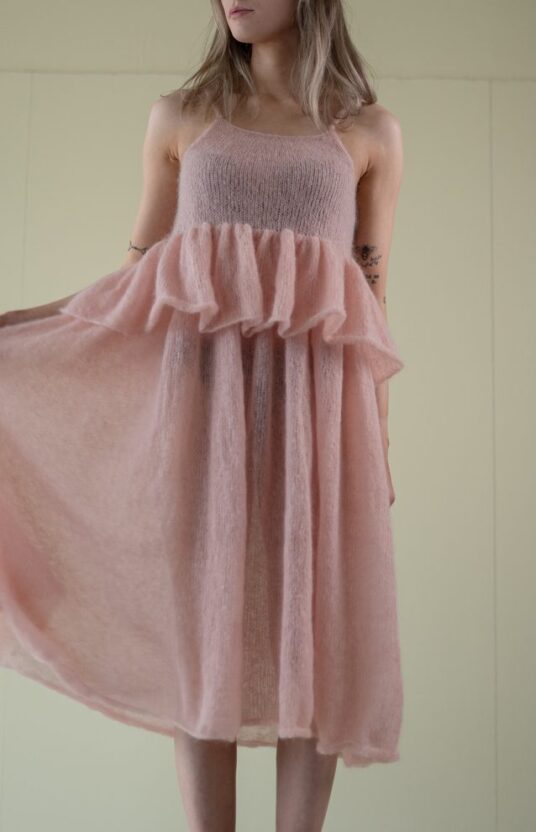 strikkeoppskrifter dame kjole