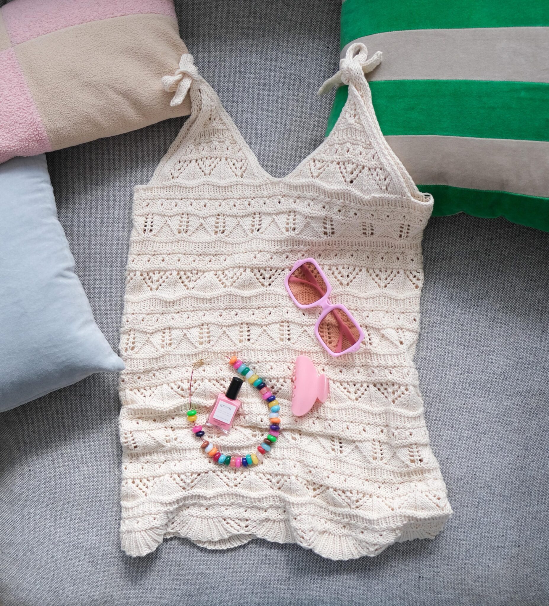 174141-Helle-kjole-kit-10 - HipKnitShop sommerkjole struktur bomull oppskrift