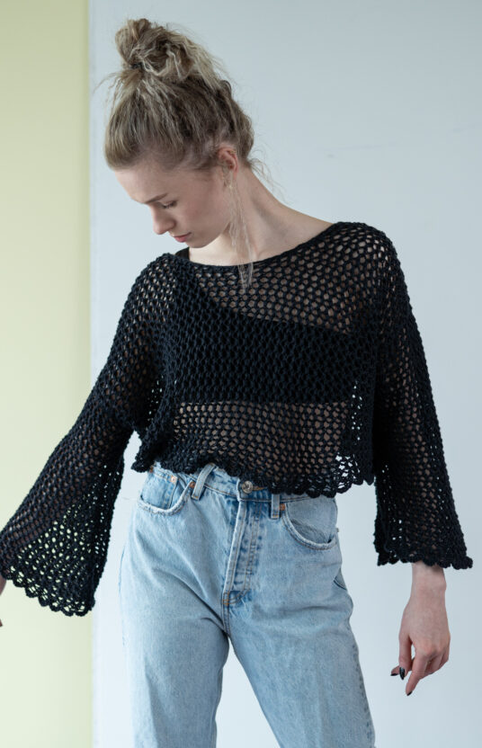 genser med hull oppskrift Sommerstrikk