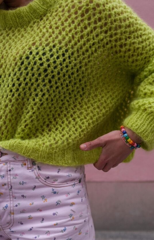 hullmønster strikkeoppskrift dame ungdom