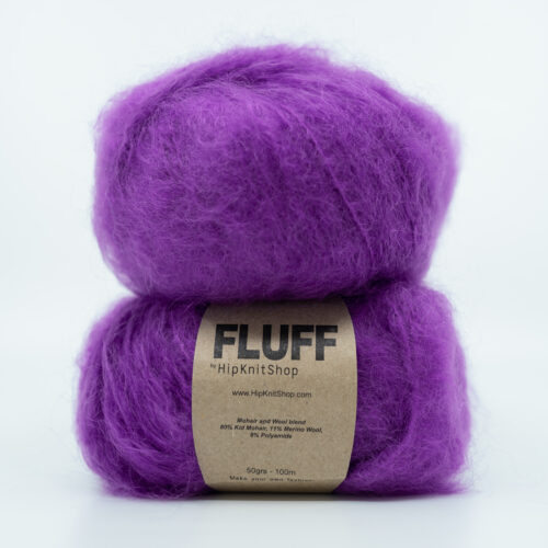mohair yarn purple fluff