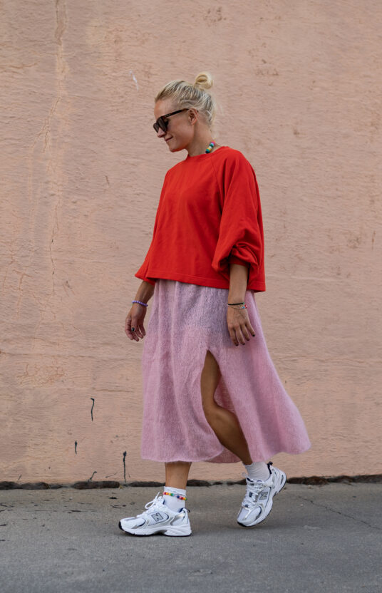 strikkeoppskrift skjørt dame mohair