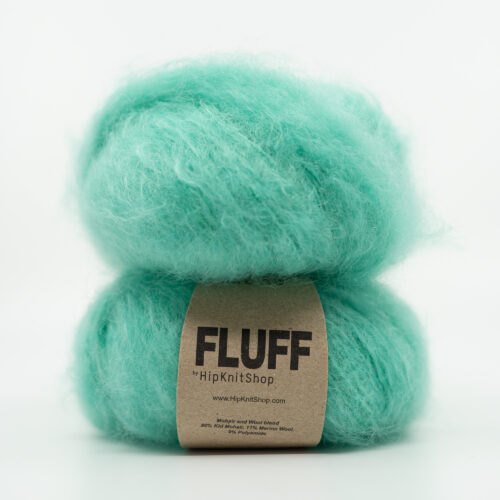 Turquoise fluff mohair