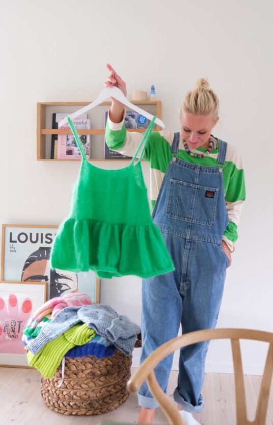 strikket topp dame oppskrift