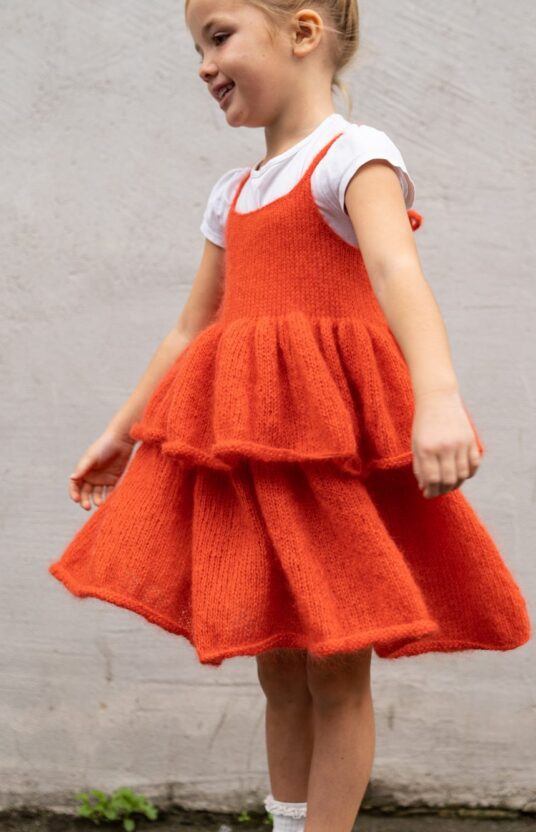 knitting pattern dress children tulle