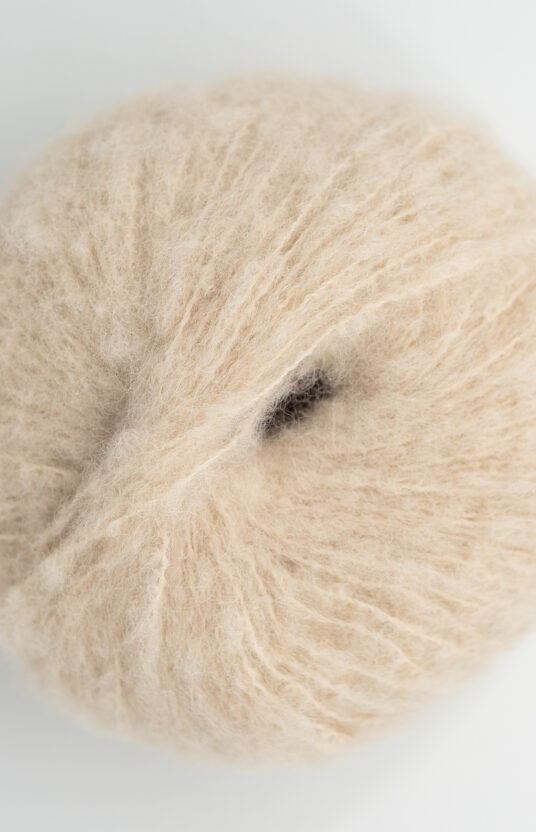 lys beige børstet alpakka bonbon