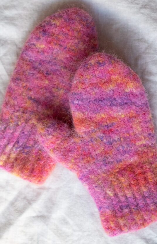 knitting pattern felted mittens bonbon