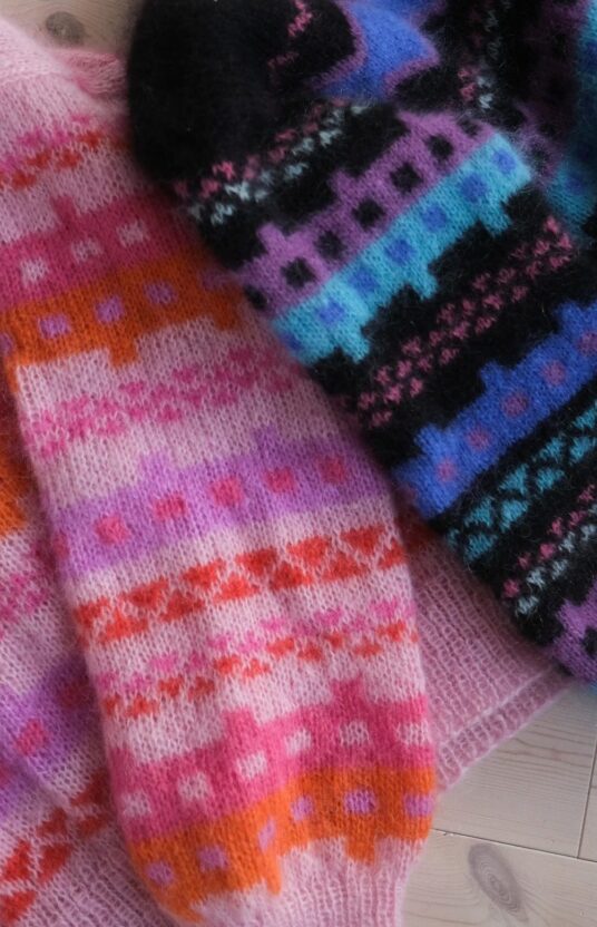 strikkegenser dame oppskrift 80talls