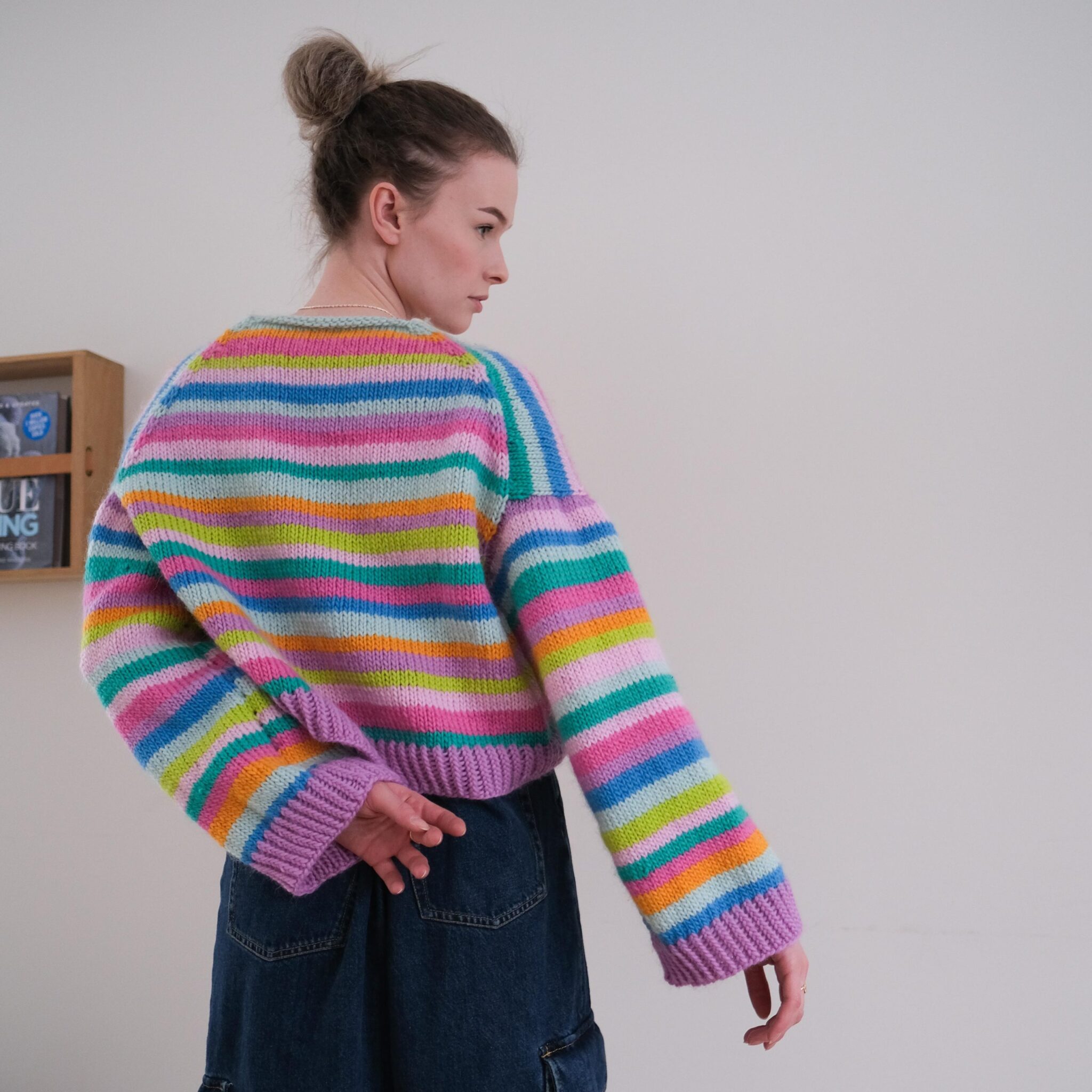 197471-Camilla-genser-kit - HipKnitShop strikkegenser dame oppskrift striper