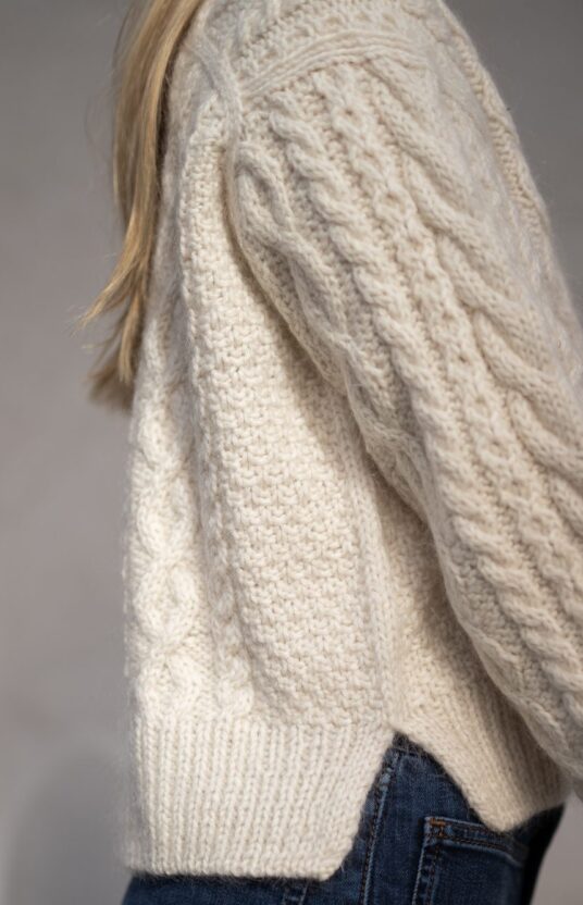 strikkeoppskrift walk the line genser