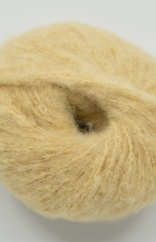 nettbutikk garn BonBon Børstet alpakka garn gul