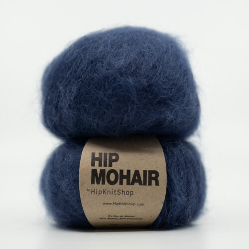Mohair yarn dark blue hip mohair