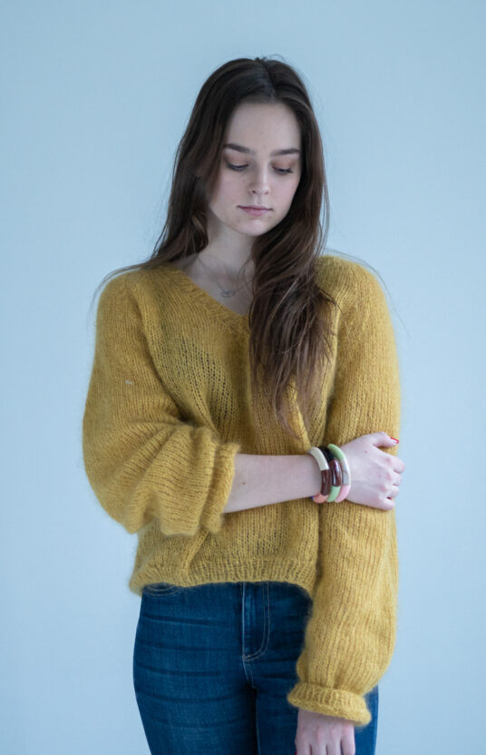 v-neck sweater knitting pattern