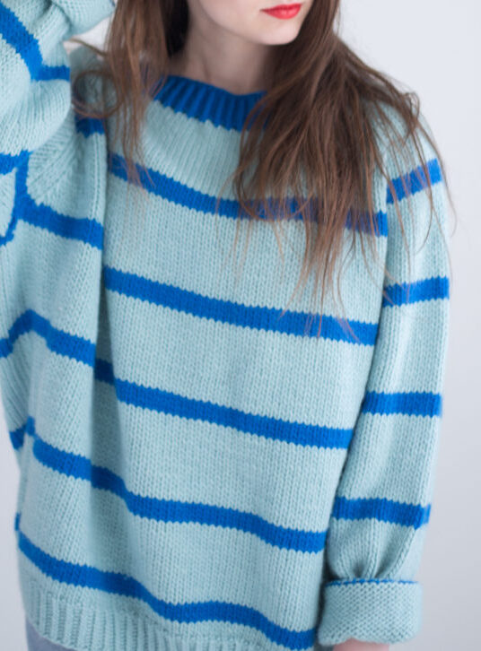 knitting pattern women stripes raglan