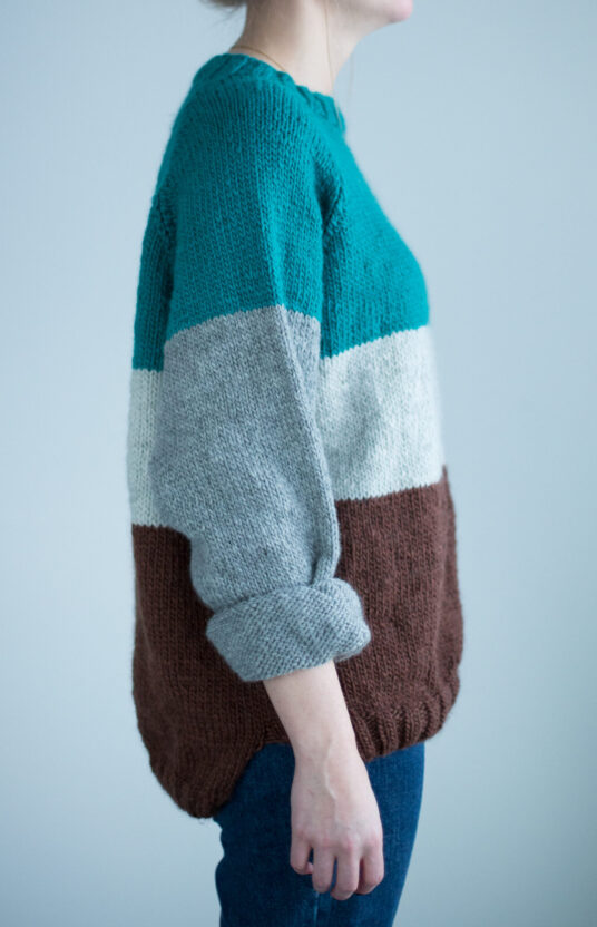 25735-Jubel-sweater-kit-3 - HipKnitShop knitting pattern women sweater raglansleeves