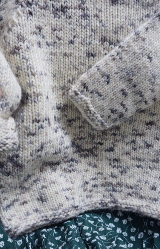 simple knitted sweater for children