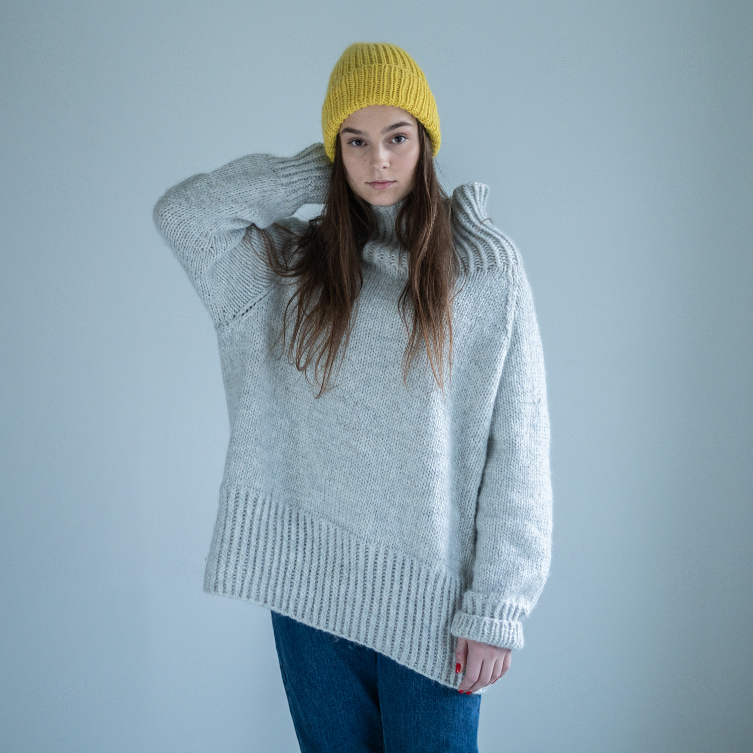 ribbestrikket lue oppskrift