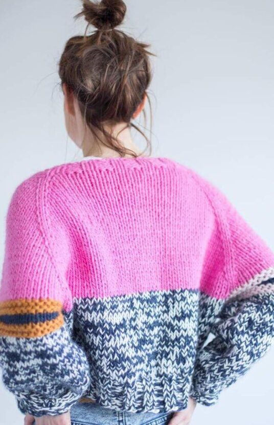 strikkemønster dame strikkejakke