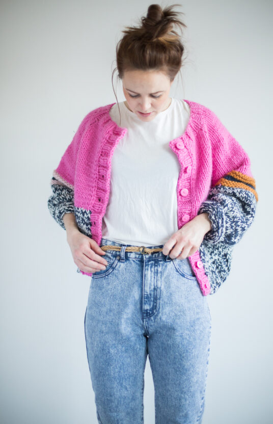 strikkeoppskrift cardigan dame