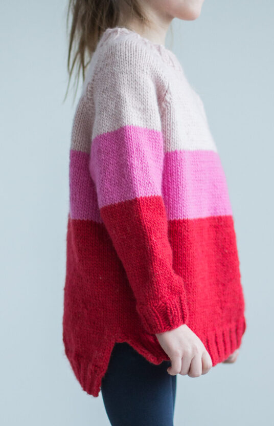 strikkegenser jente oppskrift