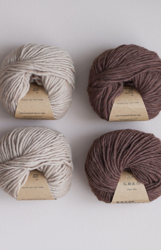 brown beige wool yarn