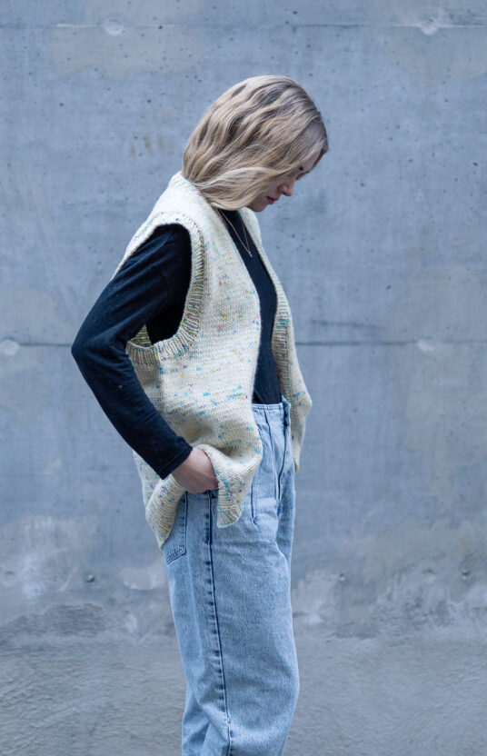 strikkevest oppskrift