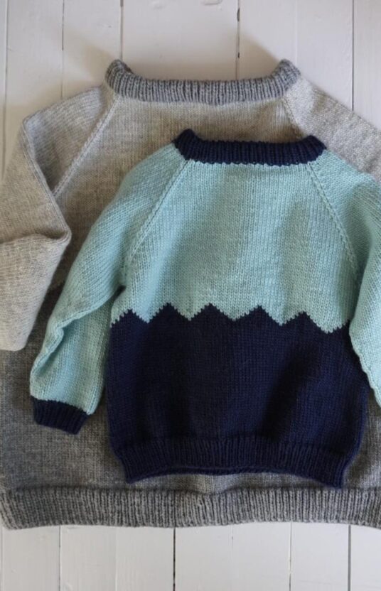 strikkeoppskrift herre og barn fjelltopp