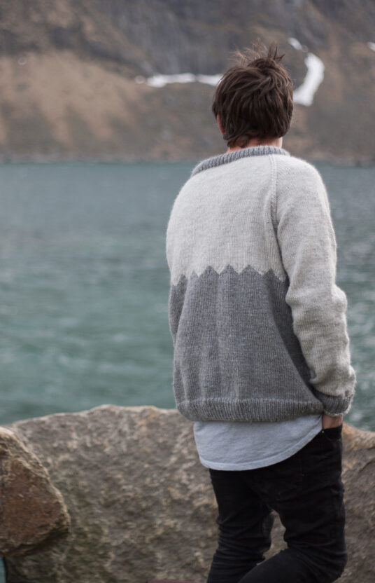 strikkeoppskrift enkel genser herre