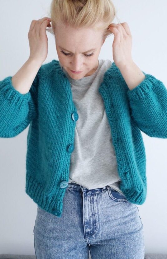 chunky cardigan women knitting pattern