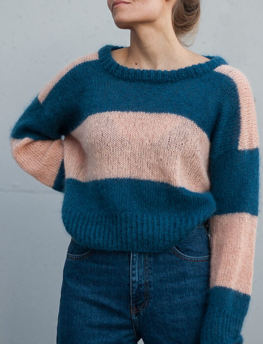 knitting pattern striped sweater