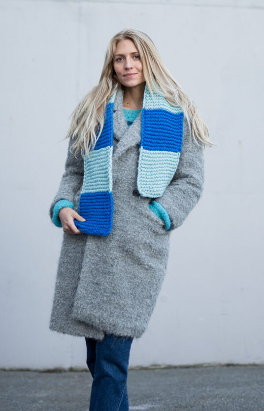 strikk nybegynner skjerf