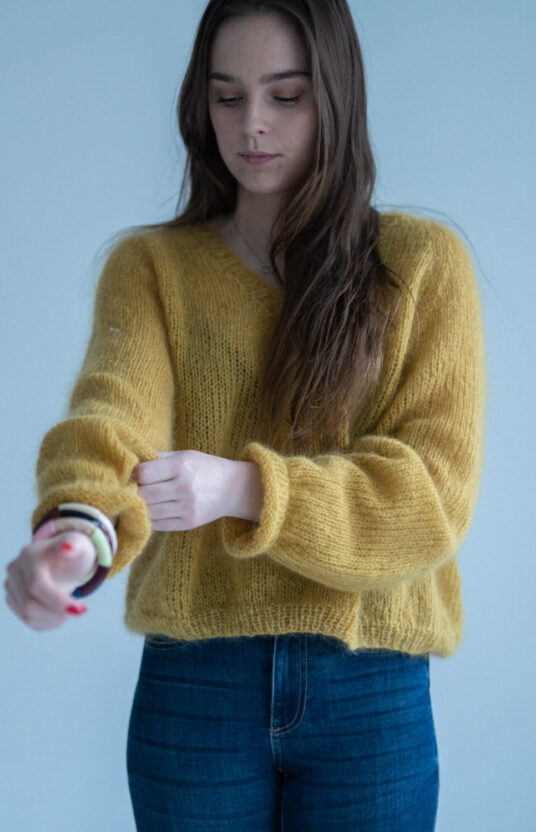 oppskrift damegenser v hals