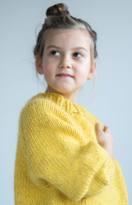 strikkegenser barn raglan jente