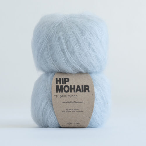 Light gray mohair yarn