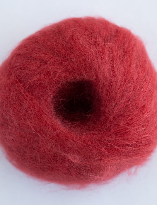 hip mohair yarn red