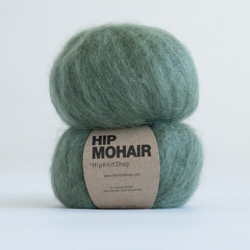 Olive green mohair yarn