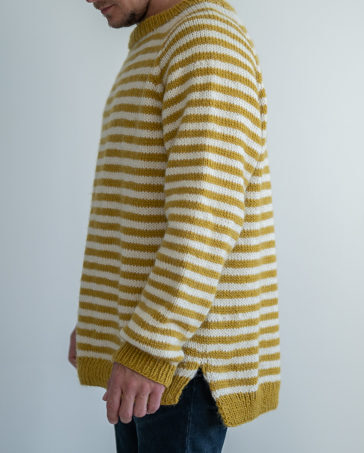 striped seater men knittingpattern