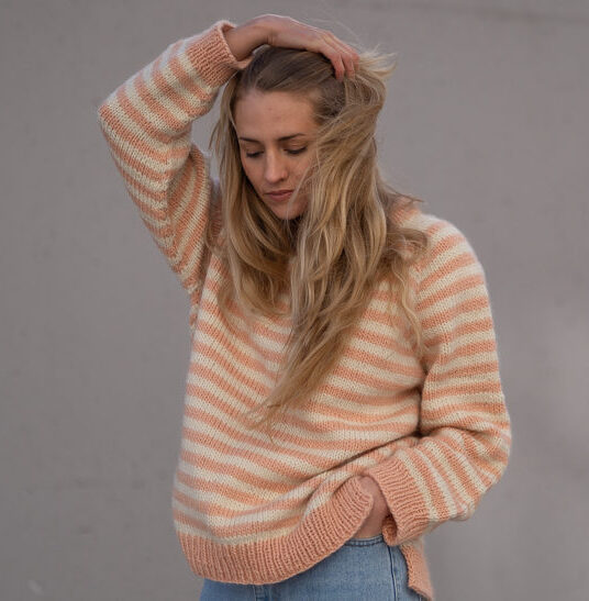 stripe pattern sweater
