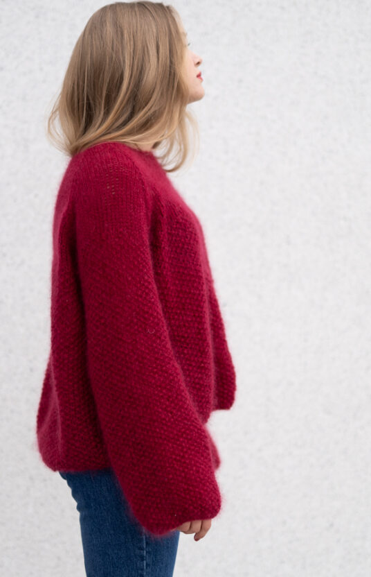 perlestrikk genser oppskrift