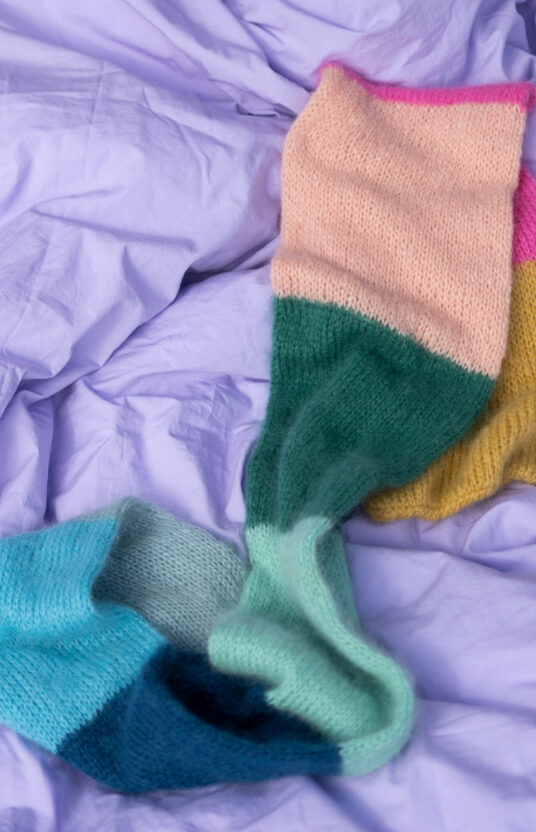 colorful mohair scarf pattern