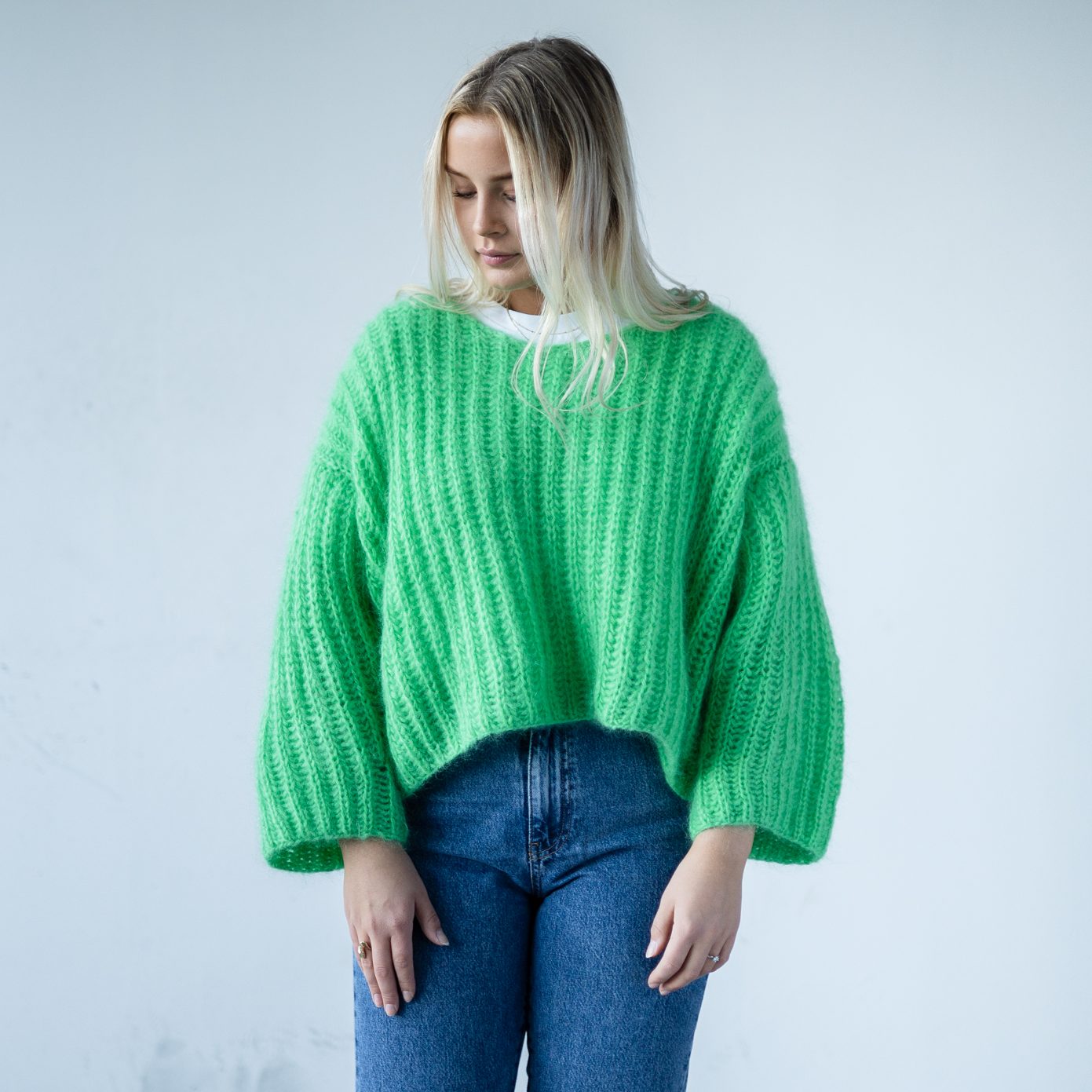 27614-Peppermint-genser-kit - HipKnitShop patentstrikk genser dame oppskrift