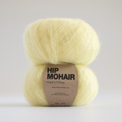 light pastel yellow mohair yarn