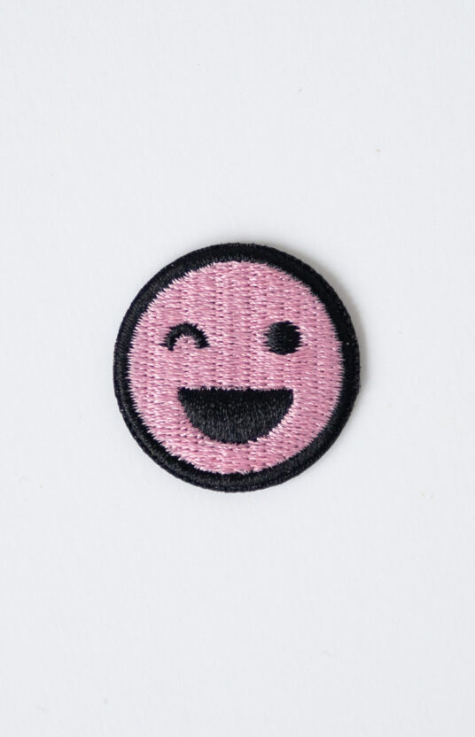 winky smiley patch
